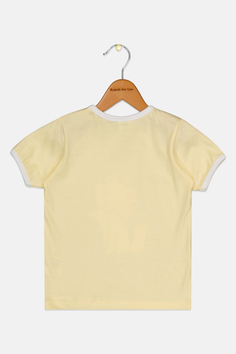 Disney Toddlers Girl Short Sleeve The Aristocats T-Shirt, Yellow - Image 2